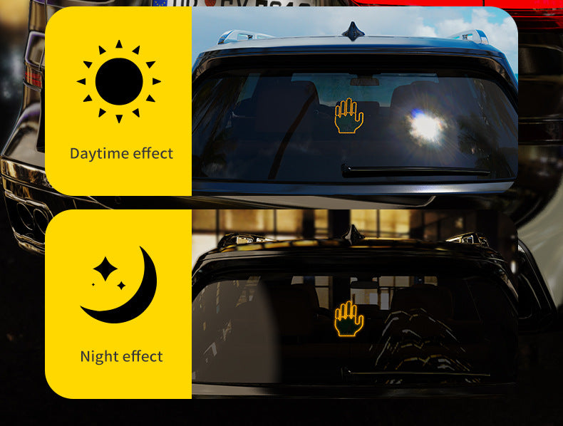 Car Finger Lights Flashing LED Gesture Warning Light