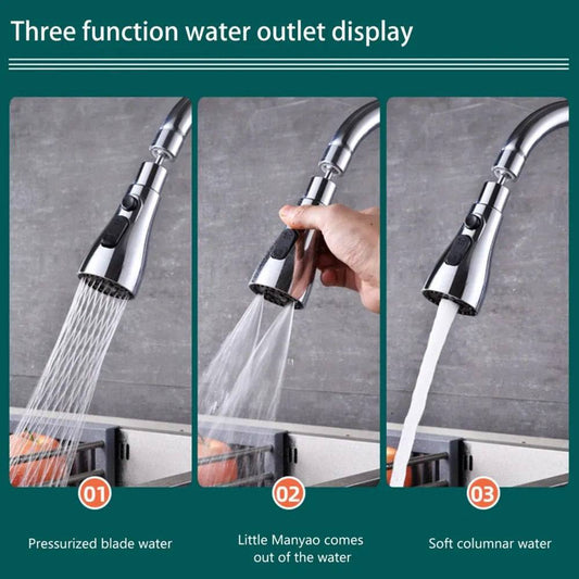 360 Degree Movable Faucet for  Kitchen Sink with 3 modes